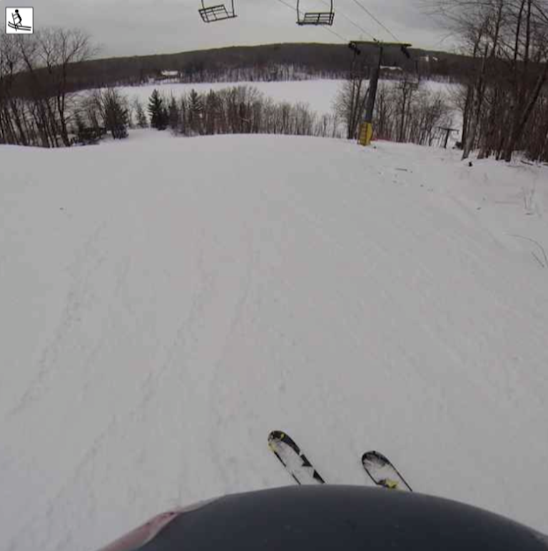 dejkamuohta as viewed from chair lift on ski slope