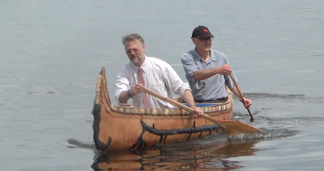 Tom in canoe